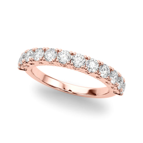 Rose gold Round Diamond Half-Eternity Band with Shared Prong Setting Rose gold Round Diamond Half-Eternity Band with Shared Prong Setting