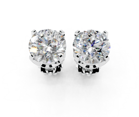 Platinum Round Brilliant Diamond Stud Earrings Platinum Round Brilliant Diamond Stud Earrings