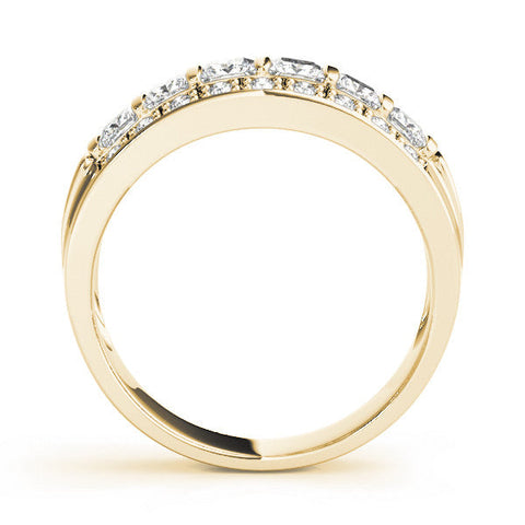 Yellow gold Channel-Set Princess Cut Diamond Pavé Band Yellow gold Channel-Set Princess Cut Diamond Pavé Band