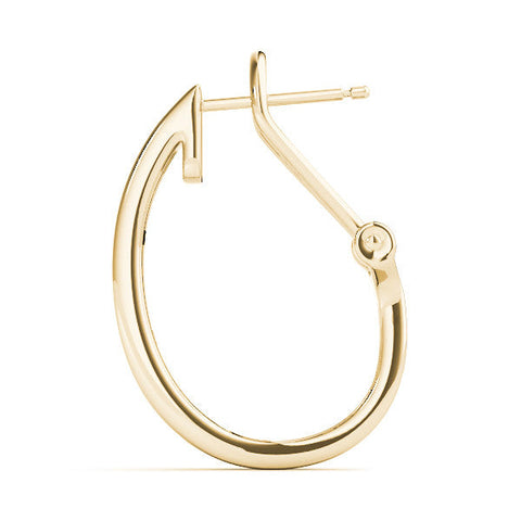 Yellow gold Channel-Set Round Diamond Hoop Earrings in White Gold Yellow gold Channel-Set Round Diamond Hoop Earrings in White Gold