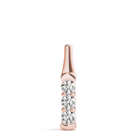 Rose gold Four-Stone Round Diamond Channel-Set Pendant