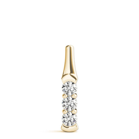 Yellow gold Four-Stone Round Diamond Channel-Set Pendant