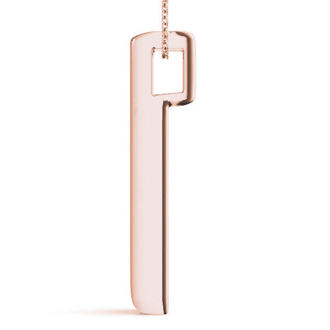 Rose gold Three-Stone Round Channel Set Pendant