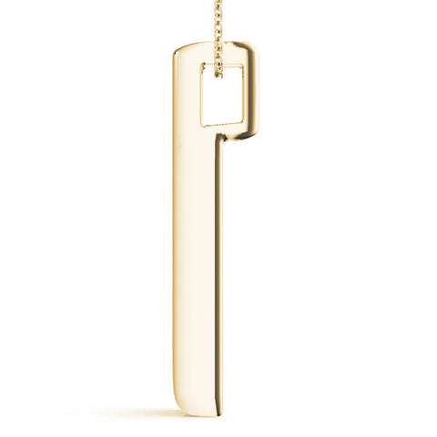 Yellow gold Three-Stone Round Channel Set Pendant