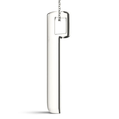 White gold Three-Stone Round Channel Set Pendant
