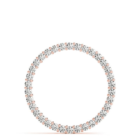 Rose gold Round Diamond Prong-Set Eternity Pendant