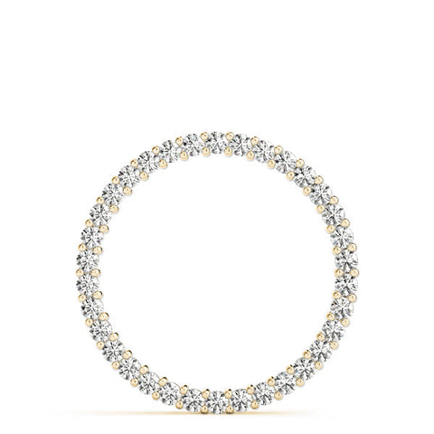 Yellow gold Round Diamond Prong-Set Eternity Pendant