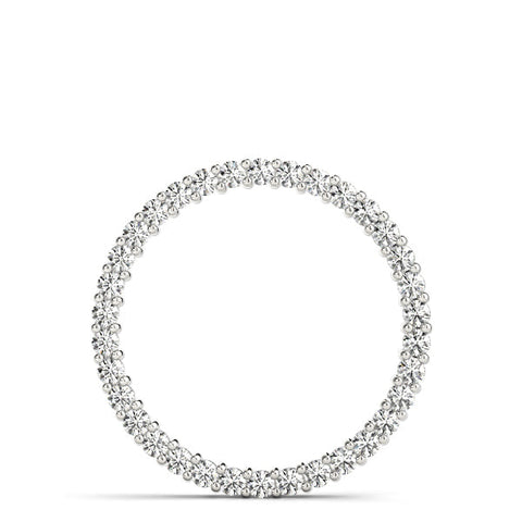 White gold Round Diamond Prong-Set Eternity Pendant