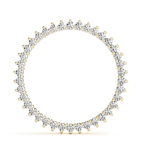 Yellow gold Round Diamond Prong-Set Halo Pendant