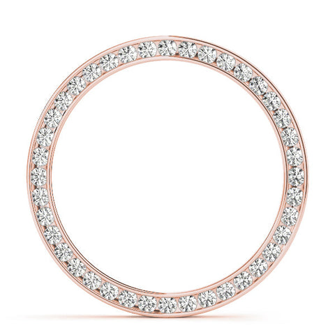 Rose gold Round Diamond Channel Set Pendant