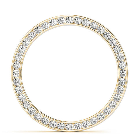 Yellow gold Round Diamond Channel Set Pendant