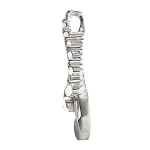 White gold Prong-Set Round Diamond Swirl Pendant