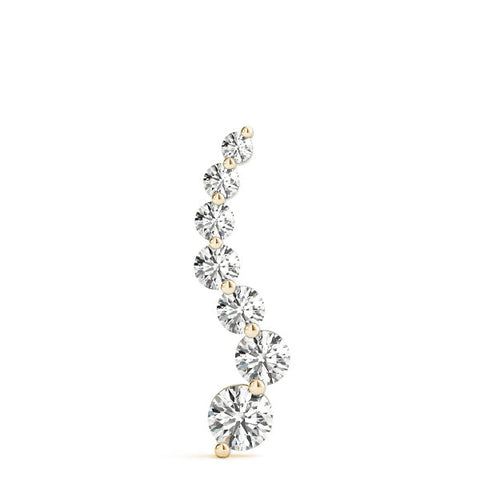 Yellow gold Graduated Round Prong-Set Diamond Pendant