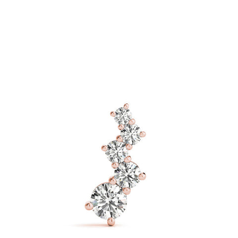 Rose gold Prong-Set Round Diamond Graduated Pendant