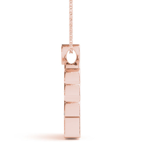 Rose gold Silver Elephant Heart Pendant