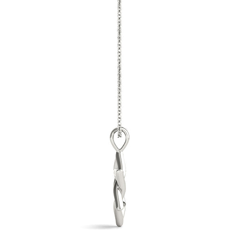 White gold Silver Star of David Pendant