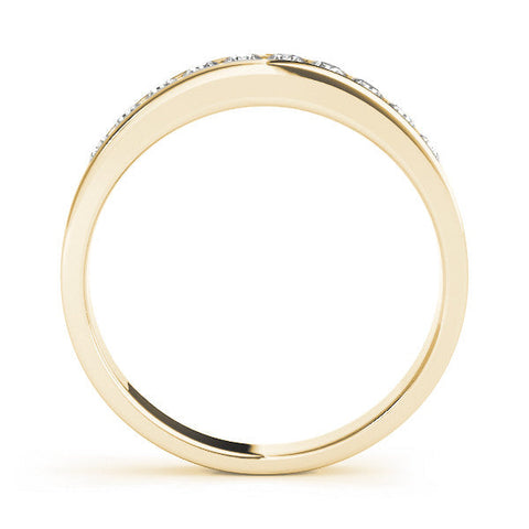 Yellow gold Channel-Set Round Diamond Eternity Band