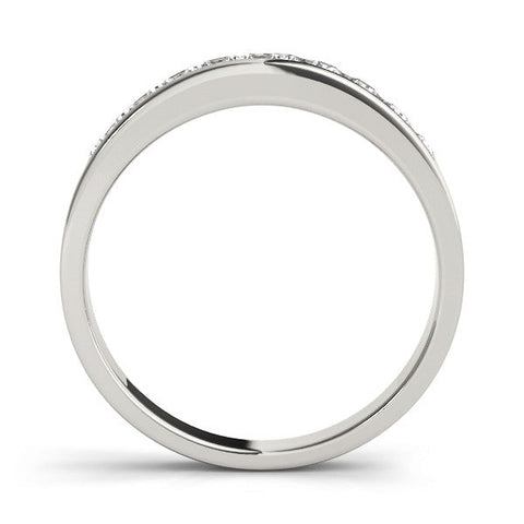 White gold Channel-Set Round Diamond Eternity Band