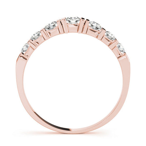 Rose gold Round Channel Set Diamond Half Eternity Band