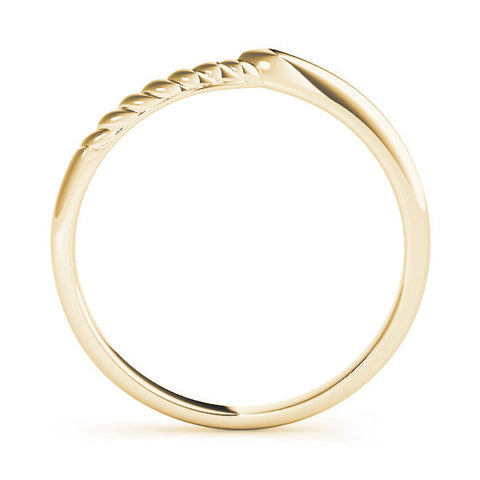 Yellow gold Twisted Solitaire Round Cut Knife Edge Prong Ring