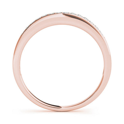 Rose gold Channel-Set Round Diamond Half Eternity Band