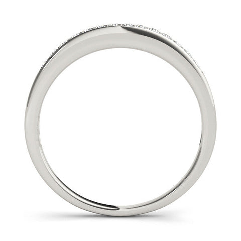 White gold Channel-Set Round Diamond Half Eternity Band
