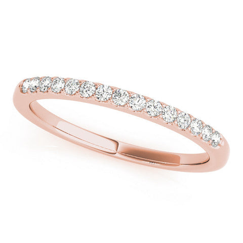 Rose gold Round Diamond Pavé Set Half Eternity Band