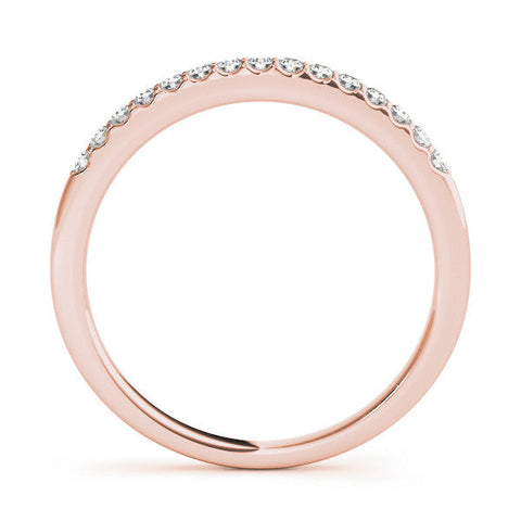 Rose gold Round Diamond Pavé Set Half Eternity Band