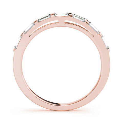 Rose gold Channel Set Baguette Diamond Eternity Band