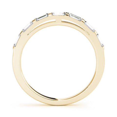 Yellow gold Channel Set Baguette Diamond Eternity Band