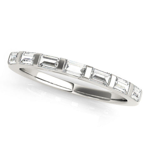 White gold Channel Set Baguette Diamond Eternity Band