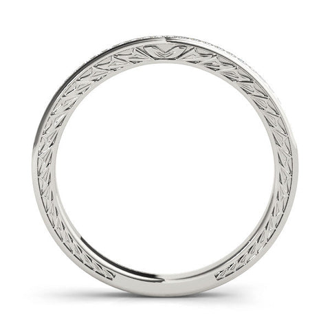 White gold Round Cut Diamond Pavé Eternity Band with Channel Setting