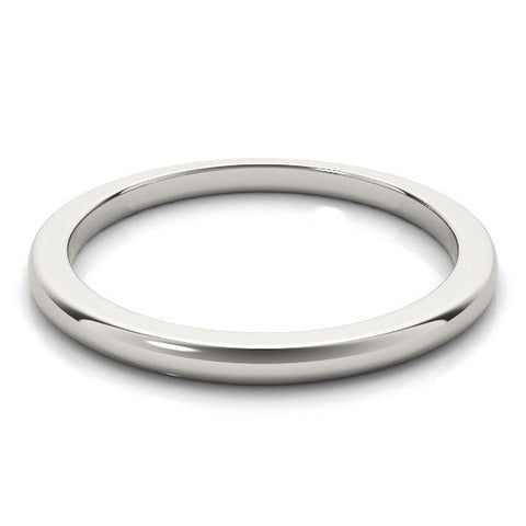 White gold Classic Plain Metal Band