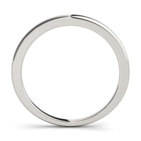 White gold Classic Plain Metal Band