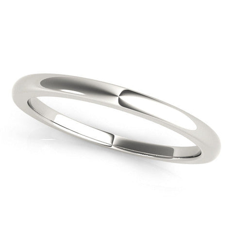 White gold Classic Plain Metal Band