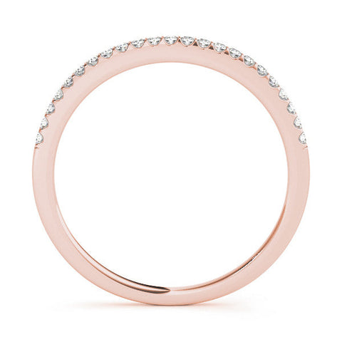 Rose gold Round Diamond Pavé Set Eternity Band with Micro Prong Setting