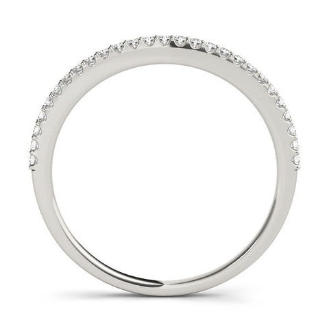 White gold Pavé Round Diamond Eternity Band with Micro Prong Setting