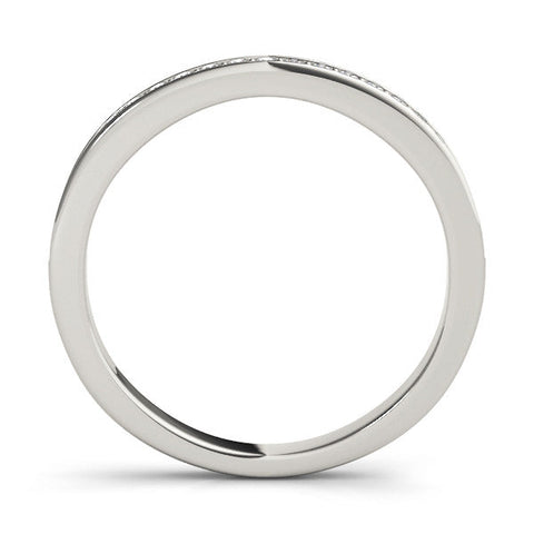 White gold Round Diamond Pavé Set Eternity Band with Channel Setting