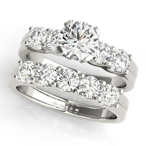 Platinum Pear Brilliant Cut Diamond Five-Stone Prong Set Engagement Ring with Channel Band
