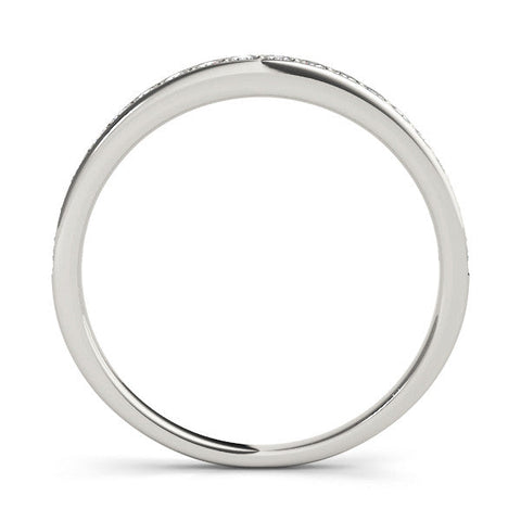 White gold Pavé Round Diamond Eternity Band with Channel Setting