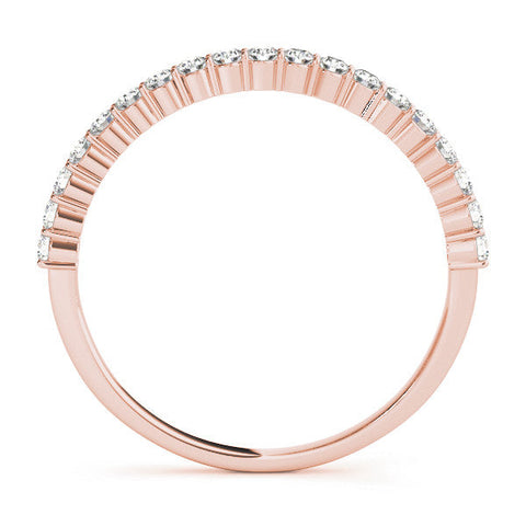 Rose gold Round Diamond Prong Set Eternity Band
