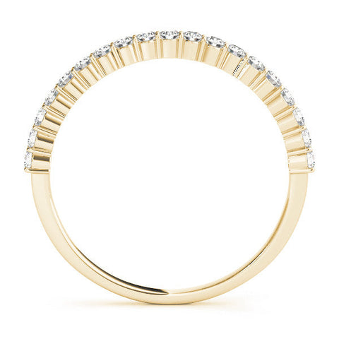 Yellow gold Round Diamond Prong Set Eternity Band