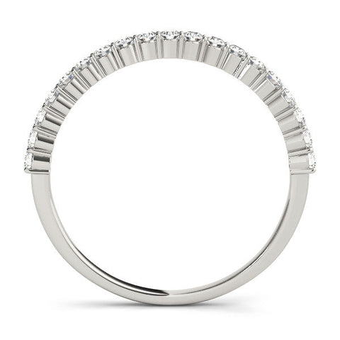 White gold Round Diamond Prong Set Eternity Band