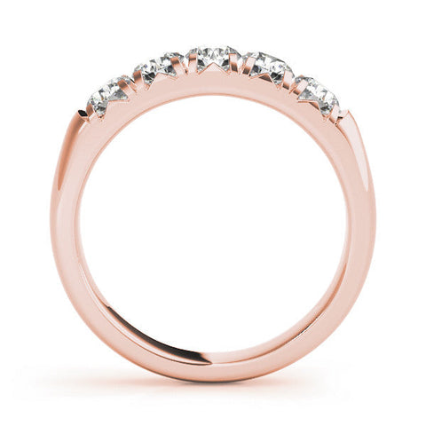 Rose gold Round Diamond Channel Set Half Eternity Band