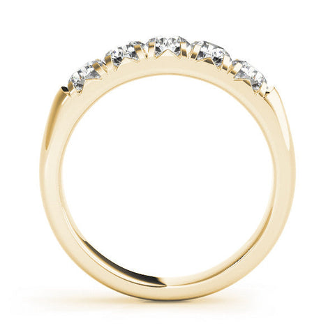 Yellow gold Round Diamond Channel Set Half Eternity Band