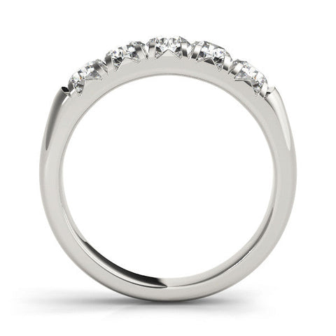 White gold Round Diamond Channel Set Half Eternity Band