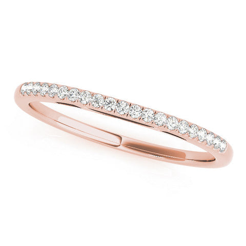 Rose gold Round Diamond Pavé Set Eternity Band