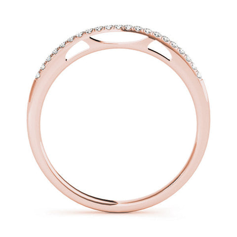 Rose gold Round Diamond Pavé Set Eternity Band
