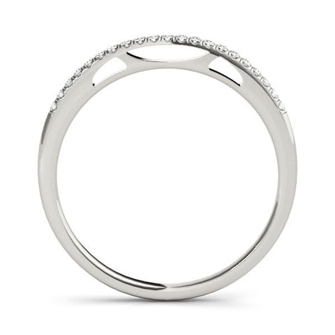 White gold Round Diamond Pavé Set Eternity Band