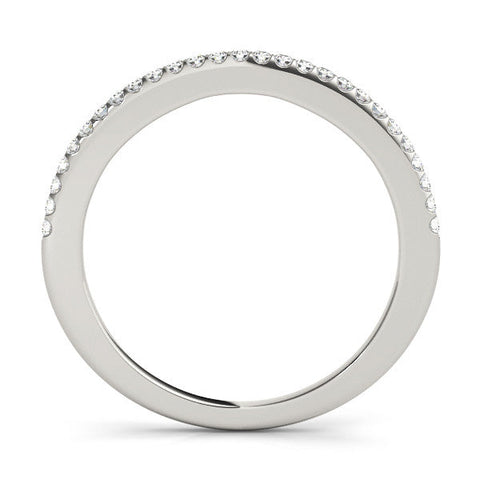 White gold Round Diamond Pavé Eternity Band with Micro Prong Setting